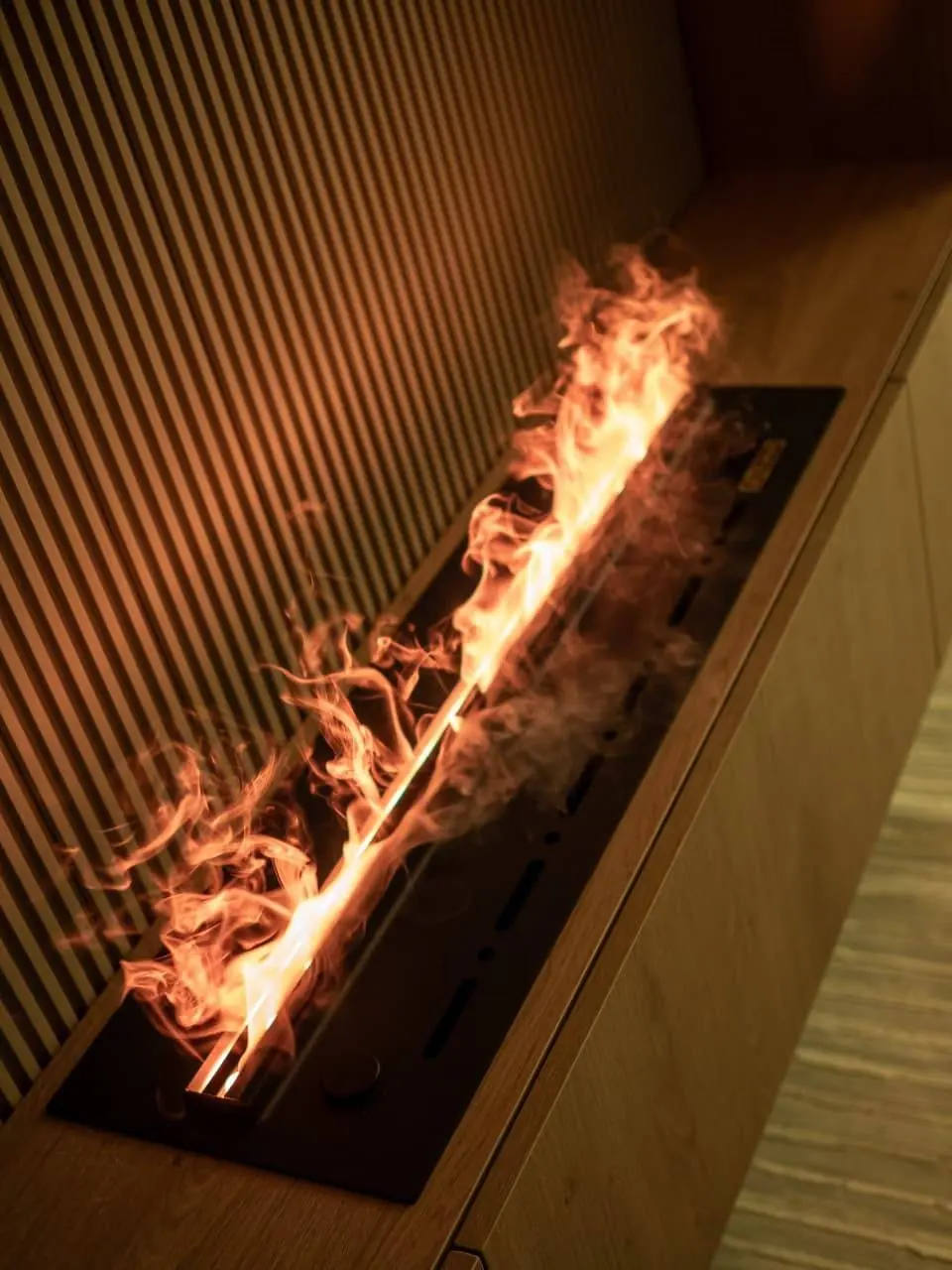 Built-in fireplace detail